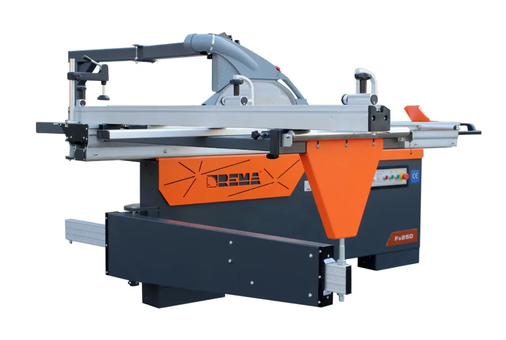 Piła formatowa, formatówka z podcinakiem REMA Fx250 2600mm Kaptur górny na wysięgniku